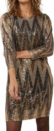 Esqualo Sequin Dress In Gold