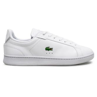Lacoste Carnaby Pro BL Leather Synthetic Womens Comfort Trainers - White White - Size:UK 6.5