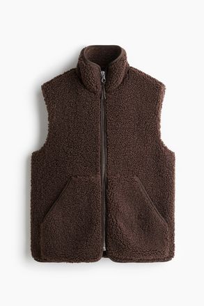 H&M Gilet aus Teddyfleece - Brown