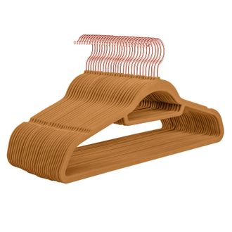 OEM Juego De 30 Perchas Antideslizantes De Abs Flocado Para Guardar Ropa En Casa. Un Perchero M&aacute;gico Y Sin Costuras