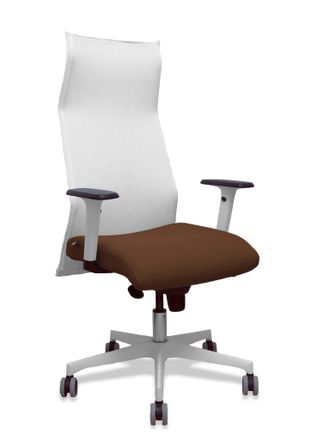 Piqueras y Crespo Silla De Oficina Piqueras Y Crespo 54br65g Blanco Marr&oacute;n Oscuro