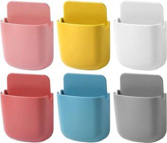 No Brand Soporte Para Tel&eacute;fono, Juego De 6 Piezas, Soporte Para Control Remoto, Caja De Almacenamiento De Pared, Estante De Pared, Soporte De Pared Para Tel&eacute;fo