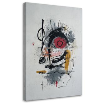 Feeby Cuadro En Lienzo Abstracci&oacute;n Moderna Sobre Fondo Gris 70x100