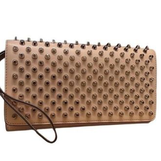 Christian Louboutin Beige Long Wallet (Tri-Fold) (Pre-Owned)