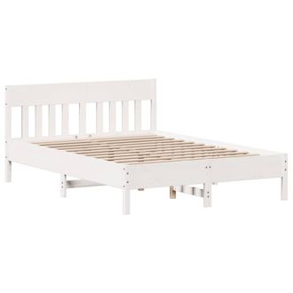 Berkfield Home Beautiful Bed Frame without Mattress White 160x200 cm Solid Wood Pine