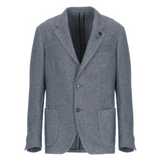 Lardini Heren, Jassen, Blauw, Maat: XL Wol