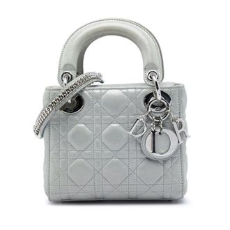 Dior Pre-owned Dior Mini Iridescent Lambskin Cannage Lady Satchel Ladies 3JVGR1Z4G3TUUKWG