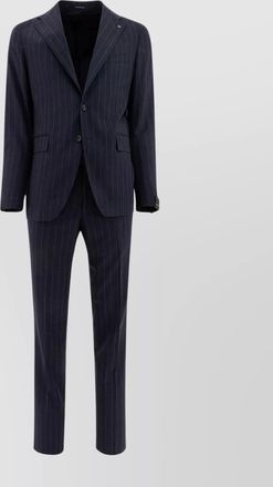 Tagliatore flap pockets notch lapel pinstripe pattern