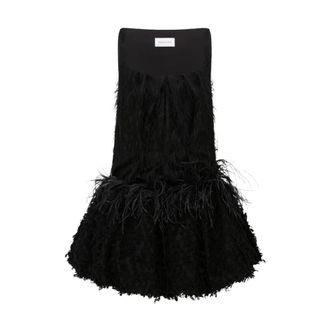 16Arlington Lasa Mini Jurk - Dames - Feestkleedjes - Zwart - S - Katoen - Kleedjes