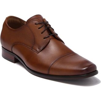 Florsheim Scottsdale Cap Toe Leather Derby - Wide Width Available in Cognac at Nordstrom Rack, Size 10