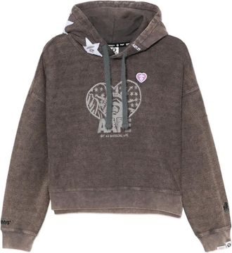 Aape By A Bathing Ape logo-embroidered hoodie - Grey