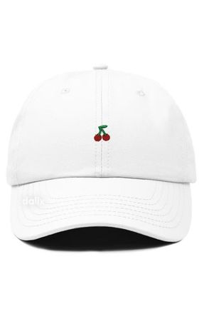 Dalix Lil Cherry Dad Cap in White at Nordstrom