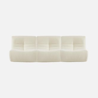 Sweeek Sof&aacute; Modular En Borreguito Texturizado, 3 Plazas