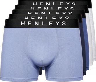Henleys Heren Inkset Marl Boxershort (Set van 5) (Veelkleurig)