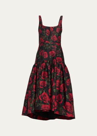 Alice & Olivia Diana Structured Midi Dress