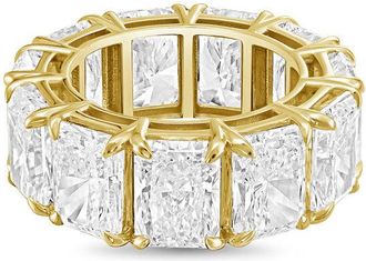 Diana M. Jewels 14kt yellow gold 19.00cts radiant lab grown diamond eternity band