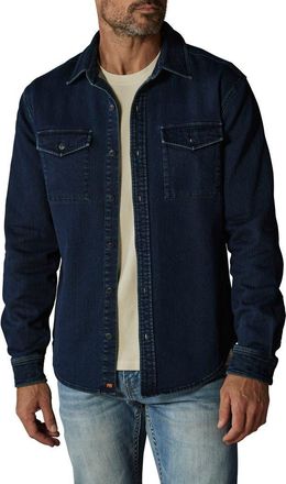 The Normal Brand Big Jake Cotton Blend Button-Up Shirt Jacket in Dark Indigo at Nordstrom, Size X-Large