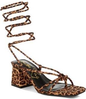 London Rag Piani Ankle Tie Sandal in Leopard at Nordstrom Rack, Size 7.5