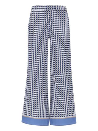 KANGRA printed trousers - women - Viscose/Elastane - 46 - BLUE AND GREEN