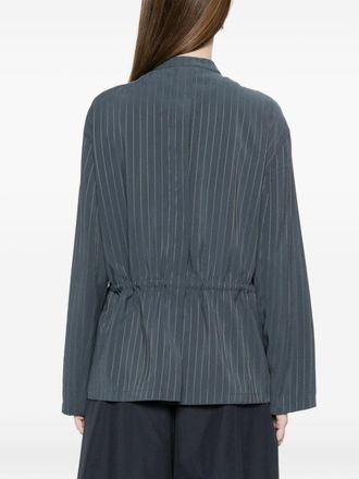 Emporio Armani Pinstriped Jacket - Charcoal Blue
