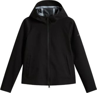 Woolrich Light Stretch Jacket - Dames - Regenjassen - Zwart - M - Polyester - Jassen