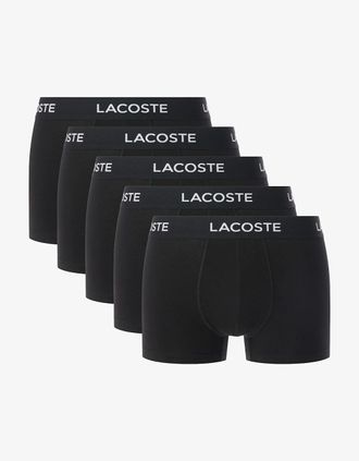 Lacoste Mens Lacoste 5-Pack Mens Trunks - Black 031 - Size: 35/34/32