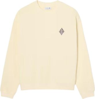 Lacoste Double-Faced Piqu&eacute; Sweatshirt - Heren - Sweatshirts - Beige - M - Katoen - Hoodies & sweatvesten