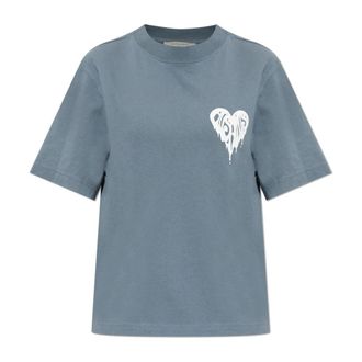 AllSaints Tops, Dames, Blauw, XS, Katoen, Lisa Trip Graphic Boxy T-Shirt
