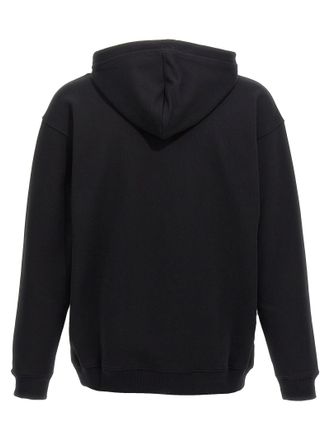 Moschino Logo-Print Cotton Hoodie - Black