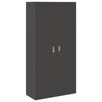 vidaXL Armario De Almacenamiento Negro 90 X 40 X 180 Cm Acero Vidaxl
