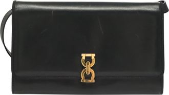 Ferragamo Gancini Navy Leather Shoulder Bag (Pre-Owned)