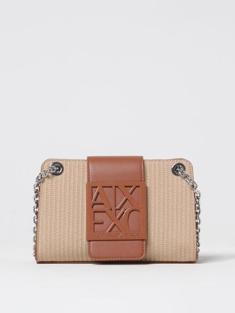 A|X Armani Exchange Borsa a tracolla Armani Exchange in pelle sintetica e rafia intrecciata