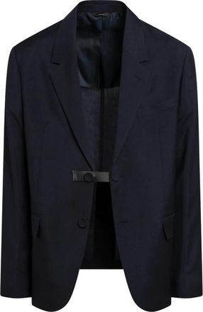 Fendi Giacca Monopetto - Heren - Blazers - Blauw - L - Wol - Jassen