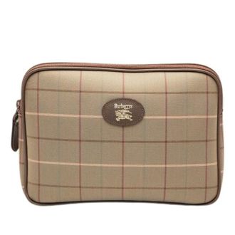 Burberry Pre-owned Clutches, female, Brown, Size: ONE SIZE Pre-owned Canvas Clutch