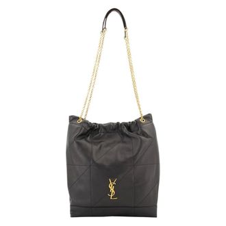 Saint Laurent Elegant Black Leather Shoulder Bag - female - Saint Laurent - Shoulder Bags - Black - ONE SIZE - Bags
