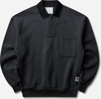 GR10K Men s 30001 Replicated Polo Sweatshirt Phantom Black
