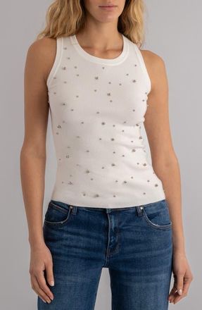 Kut from the Kloth Sena Embellished Tank in White at Nordstrom, Size X-Small