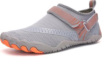 Generic Unisex Outdoor Sports River Tracing Shoes - Anti-Slip Mountaineering Hiking Shoes - Breathable Diving Snorkeling Shoe (Grey,10.5)