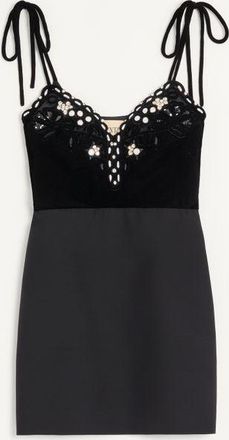 Valentino Embroidered Crepe Couture Short Dress Wo