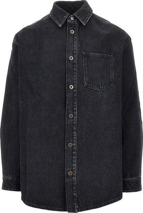 Loewe Denim overshirt with Anagram embroidery Man 48