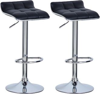 Woltu 2X Sillas de Comedor Dining Chairs Silla Tower Madera Silla de Escritorio Asiento Acolchado en Cuero Sintético y Polipropileno Silla de Cocina