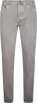 Brunello Cucinelli Jeans, Heren, Grijs, XL, Katoen, Traditionele Vijf-zakken Broek