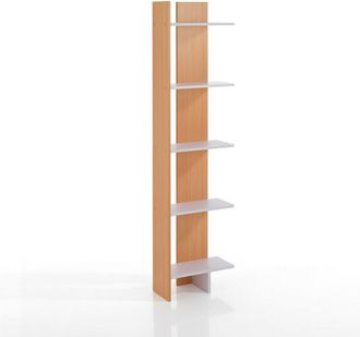 Oresteluchetta Libreria a colonna effetto legno bianca cm. H.170 x L.41,5 x P.21,5