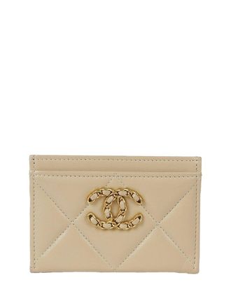 Chanel Brown Lambskin Card Holder (Authentic Pre-Loved)