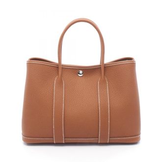 Herm&egrave;s Brown Gold Negonda Leather Tote Bag (Pre-Owned)