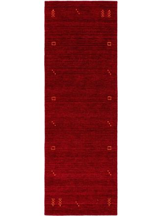 benuta Alfombras de pasillo de lana rojo 80x300