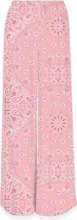 MC2 Saint Barth Amalia Silk Voile Bandanna Round 20 - Dames - Wijde Broeken - Roze - M - Broeken