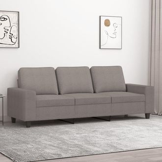 vidaXL Sof&aacute; De 3 Plazas De Tela Gris Taupe 180 Cm Vidaxl