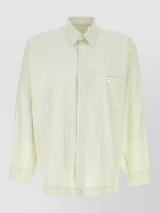 Homme Pliss&eacute; Issey Miyake cotton shirt button down collar pocket