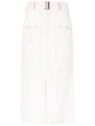 OLYMPIAH Roma midi skirt - White